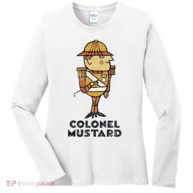 Clue Colonel Mustard Retro Poster Women's Long Sleeve Shirt