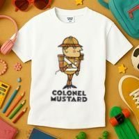 Clue Colonel Mustard Retro Poster Kids T-Shirt thumb 3
