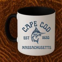 Cape Cod Massachusetts Fishing Marlin Fish Beach Boating Meaningful Gift Coffee Mug thumb 2