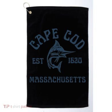 Cape Cod Massachusetts Fishing Marlin Fish Beach Boating Meaningful Gift Golf Towel