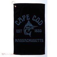 Cape Cod Massachusetts Fishing Marlin Fish Beach Boating Meaningful Gift Golf Towel thumb 0
