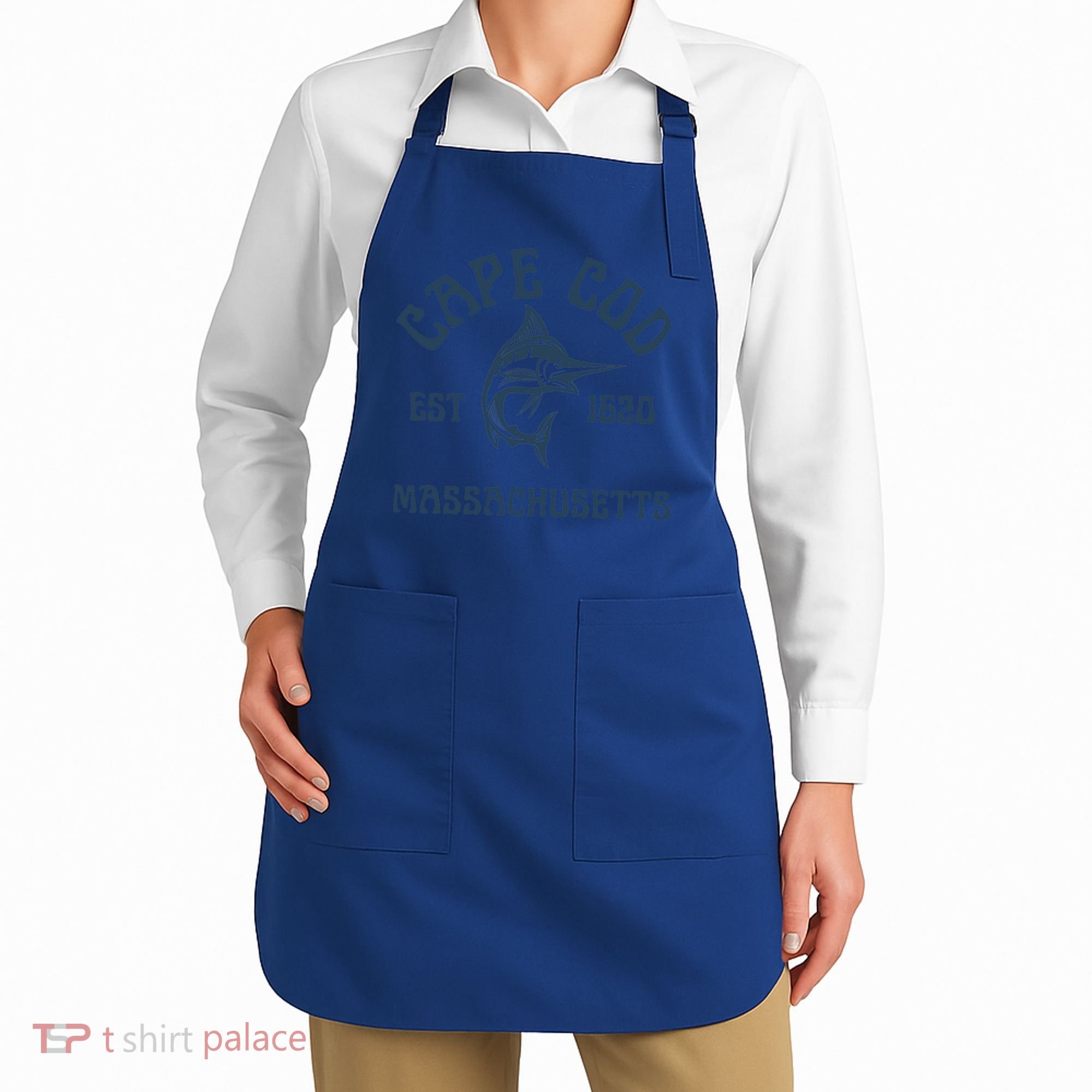 Cape Cod Massachusetts Fishing Marlin Fish Beach Boating Meaningful Gift Apron