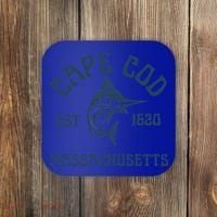 Cape Cod Massachusetts Fishing Marlin Fish Beach Boating Meaningful Gift Coaster thumb 0