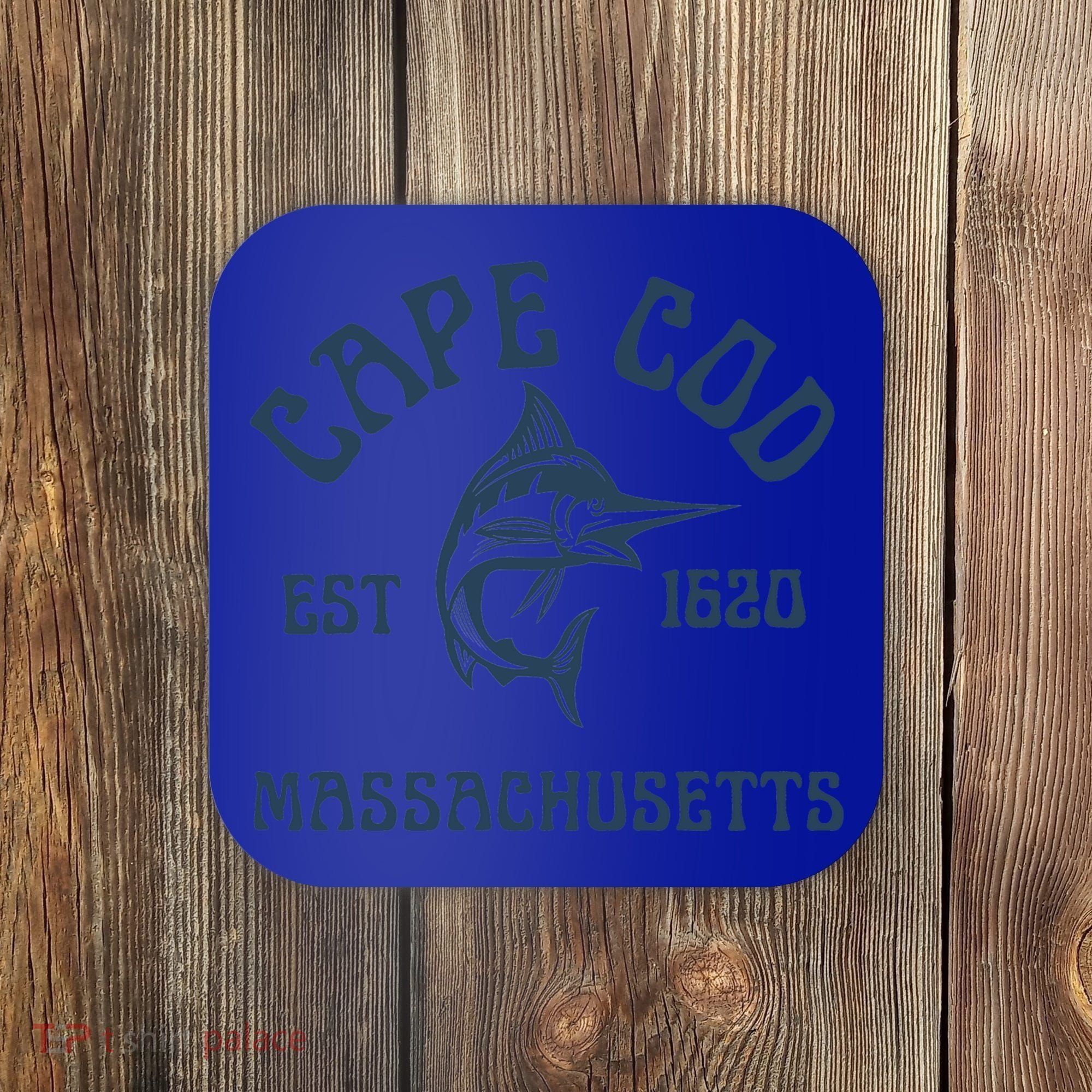 Cape Cod Massachusetts Fishing Marlin Fish Beach Boating Meaningful Gift Coaster
