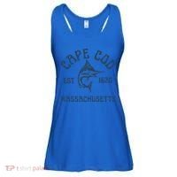 Cape Cod Massachusetts Fishing Marlin Fish Beach Boating Meaningful Gift Ladies Essential Flowy Tank thumb 0