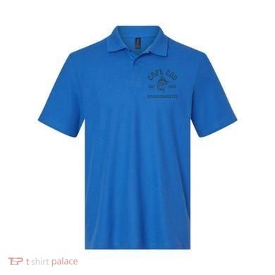 Cape Cod Massachusetts Fishing Marlin Fish Beach Boating Meaningful Gift Polo