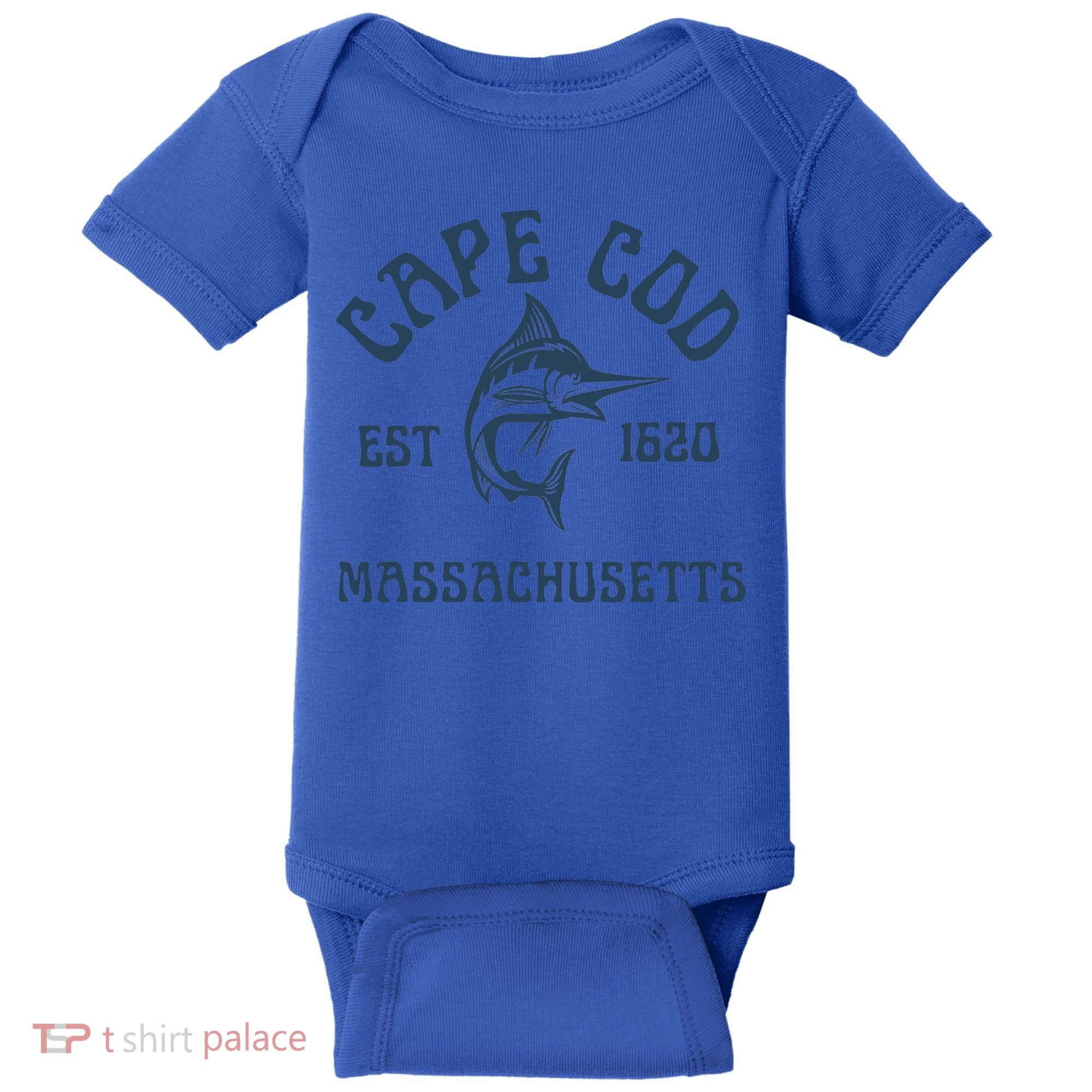 Cape Cod Massachusetts Fishing Marlin Fish Beach Boating Meaningful Gift Baby Bodysuit