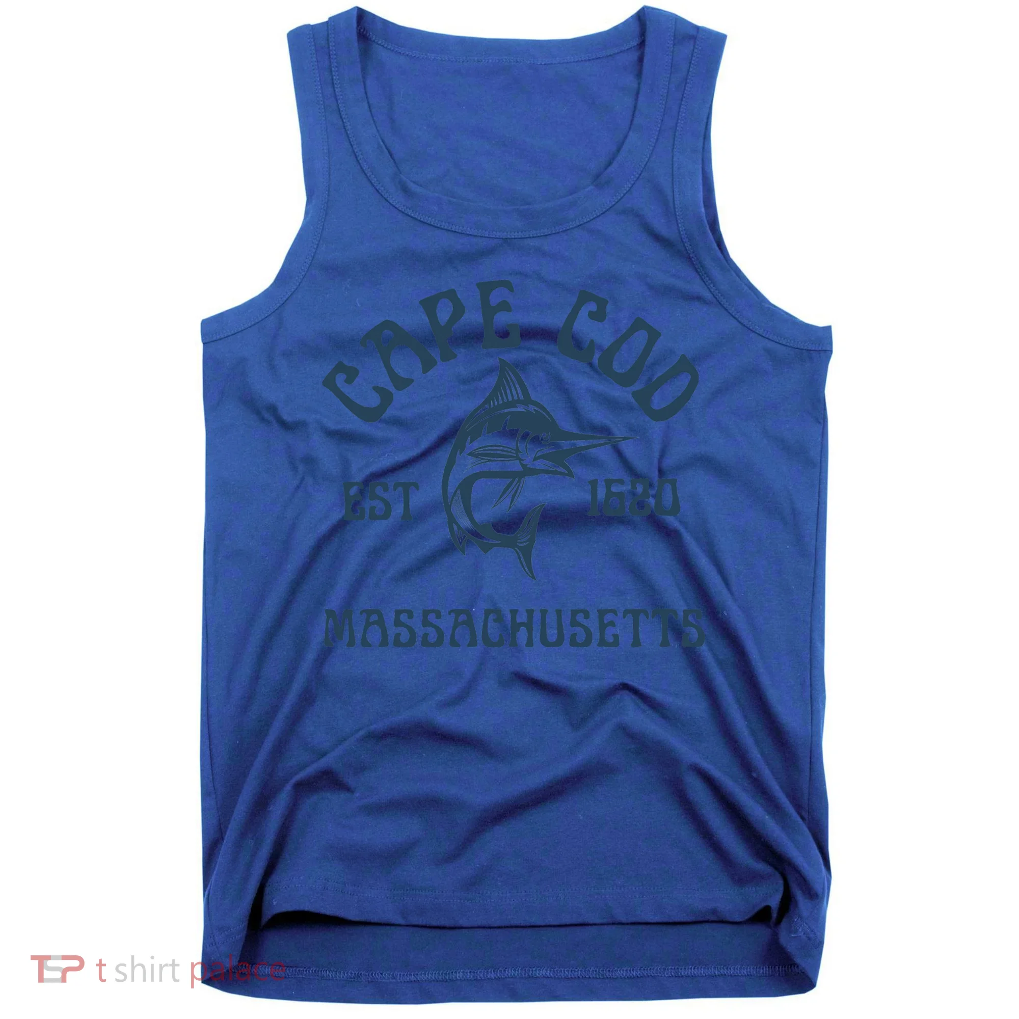 Cape Cod Massachusetts Fishing Marlin Fish Beach Boating Meaningful Gift Tank Top