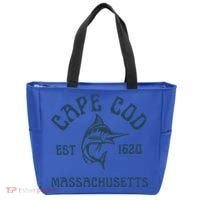 Cape Cod Massachusetts Fishing Marlin Fish Beach Boating Meaningful Gift Tote Bag thumb 0