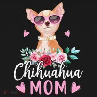 Cute Chihuahua Mom Sunglasses Flower For Chihuahua Owner Women's Hoodie thumb 2