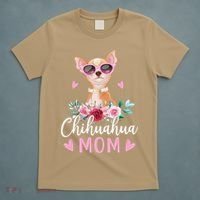 Cute Chihuahua Mom Sunglasses Flower For Chihuahua Owner T-Shirt thumb 5