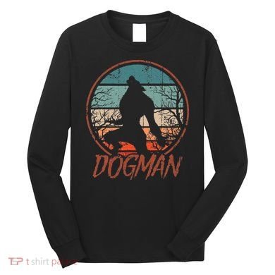 Cryptids Cryptozoology Monsters State of Michigan Dogman Long Sleeve Shirt