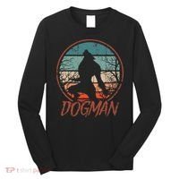 Cryptids Cryptozoology Monsters State of Michigan Dogman Long Sleeve Shirt thumb 0