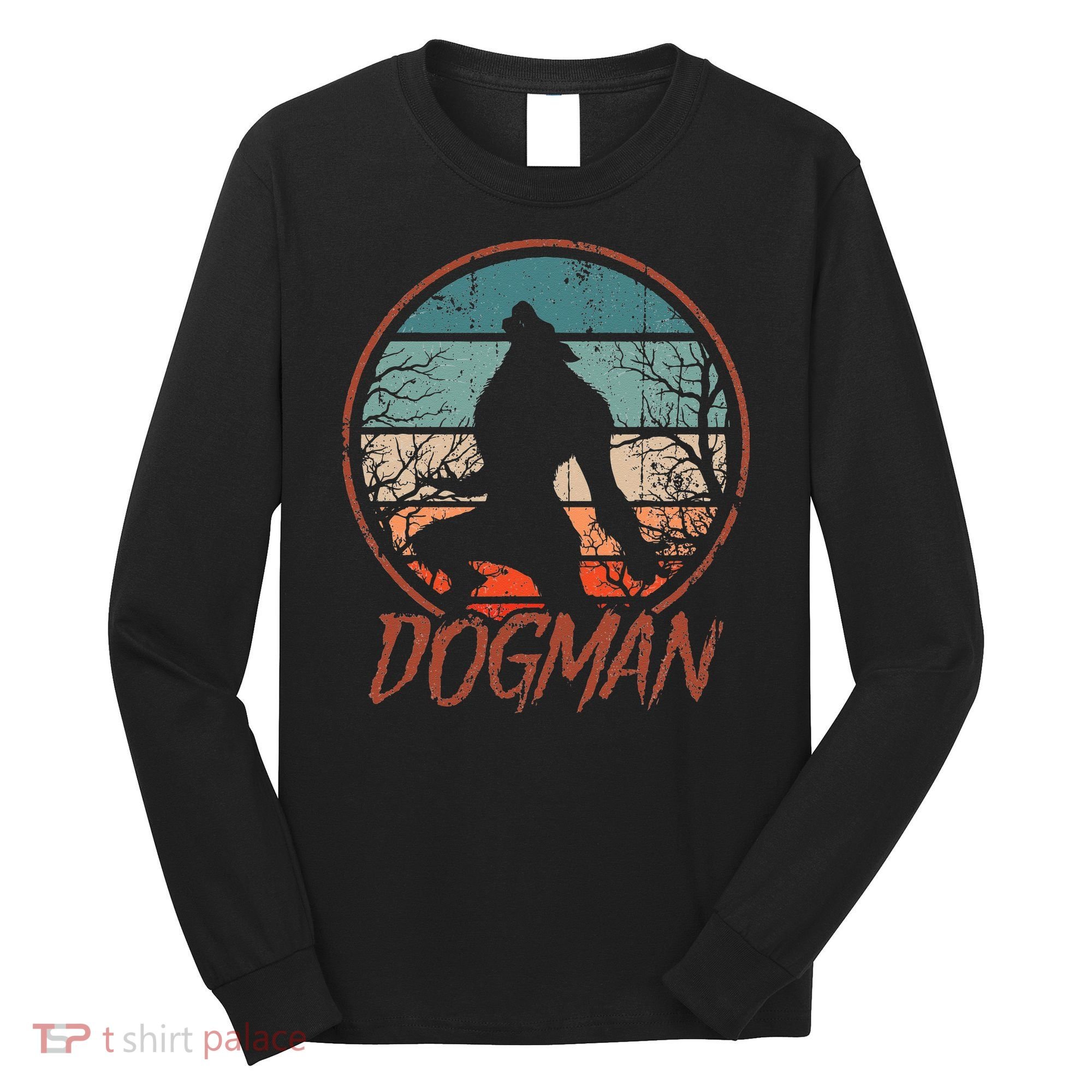 Cryptids Cryptozoology Monsters State of Michigan Dogman Long Sleeve Shirt