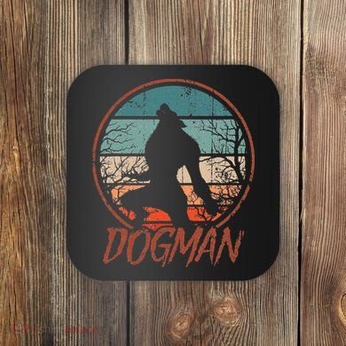Cryptids Cryptozoology Monsters State of Michigan Dogman Coaster