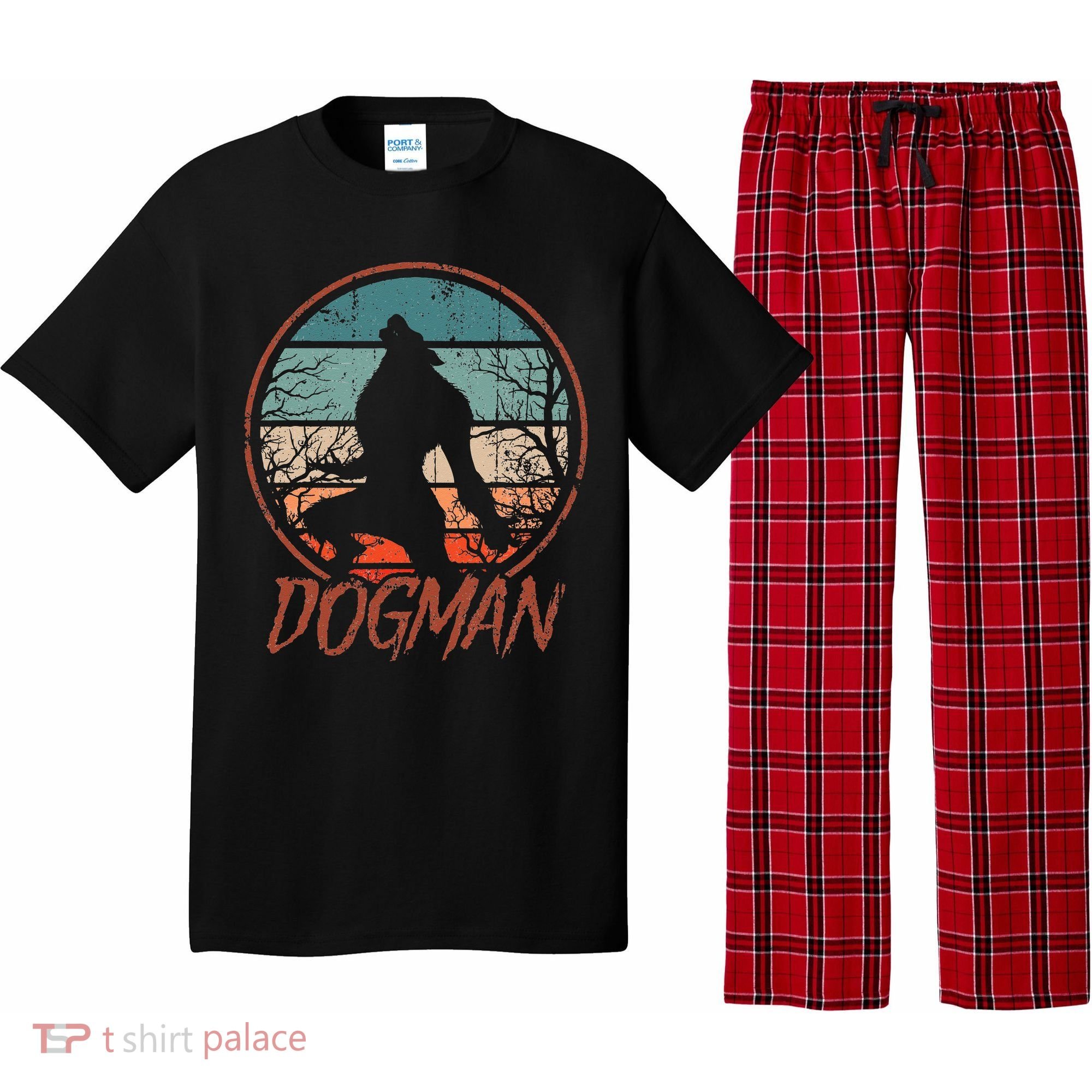 Cryptids Cryptozoology Monsters State of Michigan Dogman Pajama Set