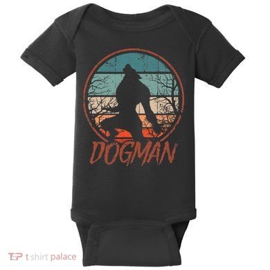 Cryptids Cryptozoology Monsters State of Michigan Dogman Baby Bodysuit