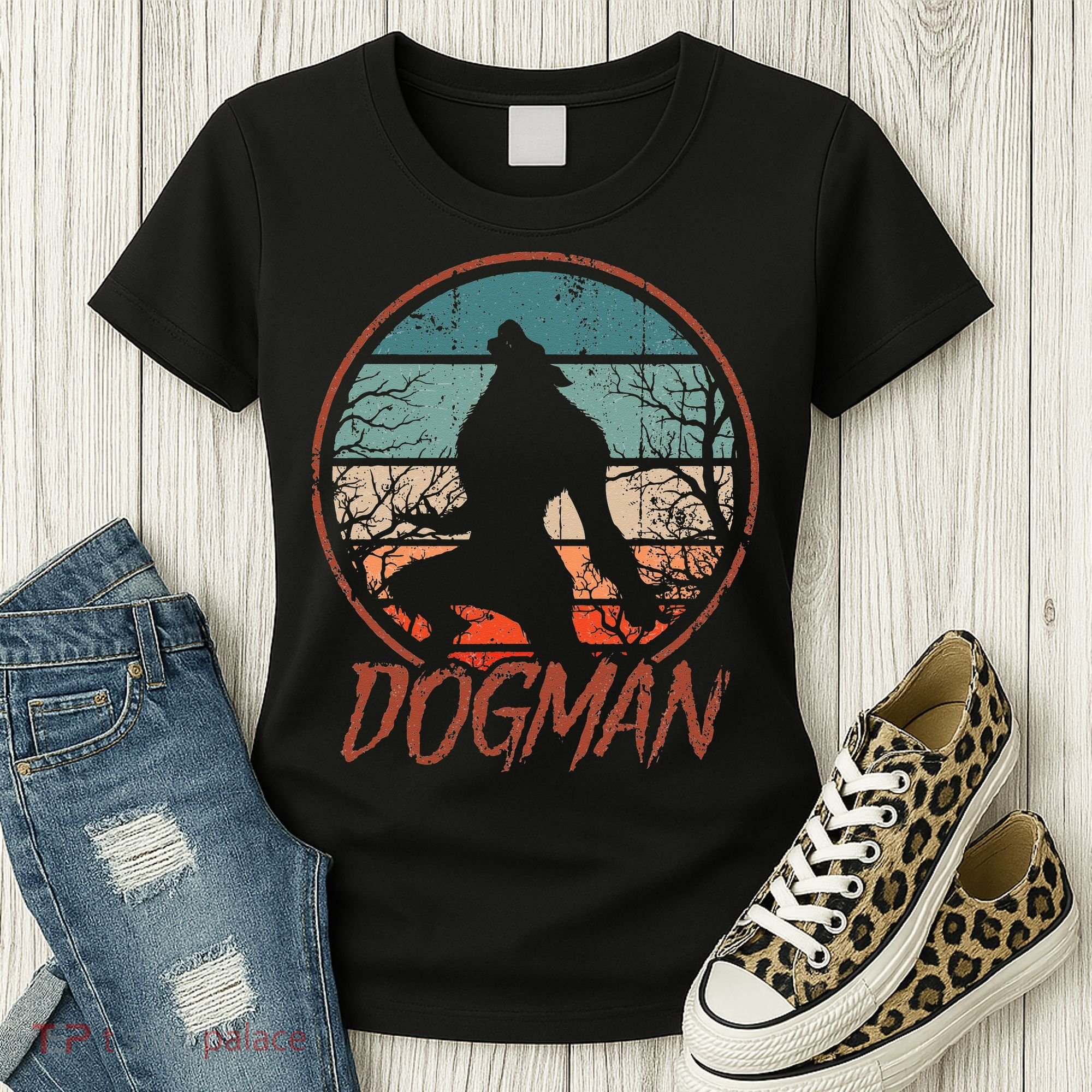 Cryptids Cryptozoology Monsters State of Michigan Dogman Women's T-Shirt