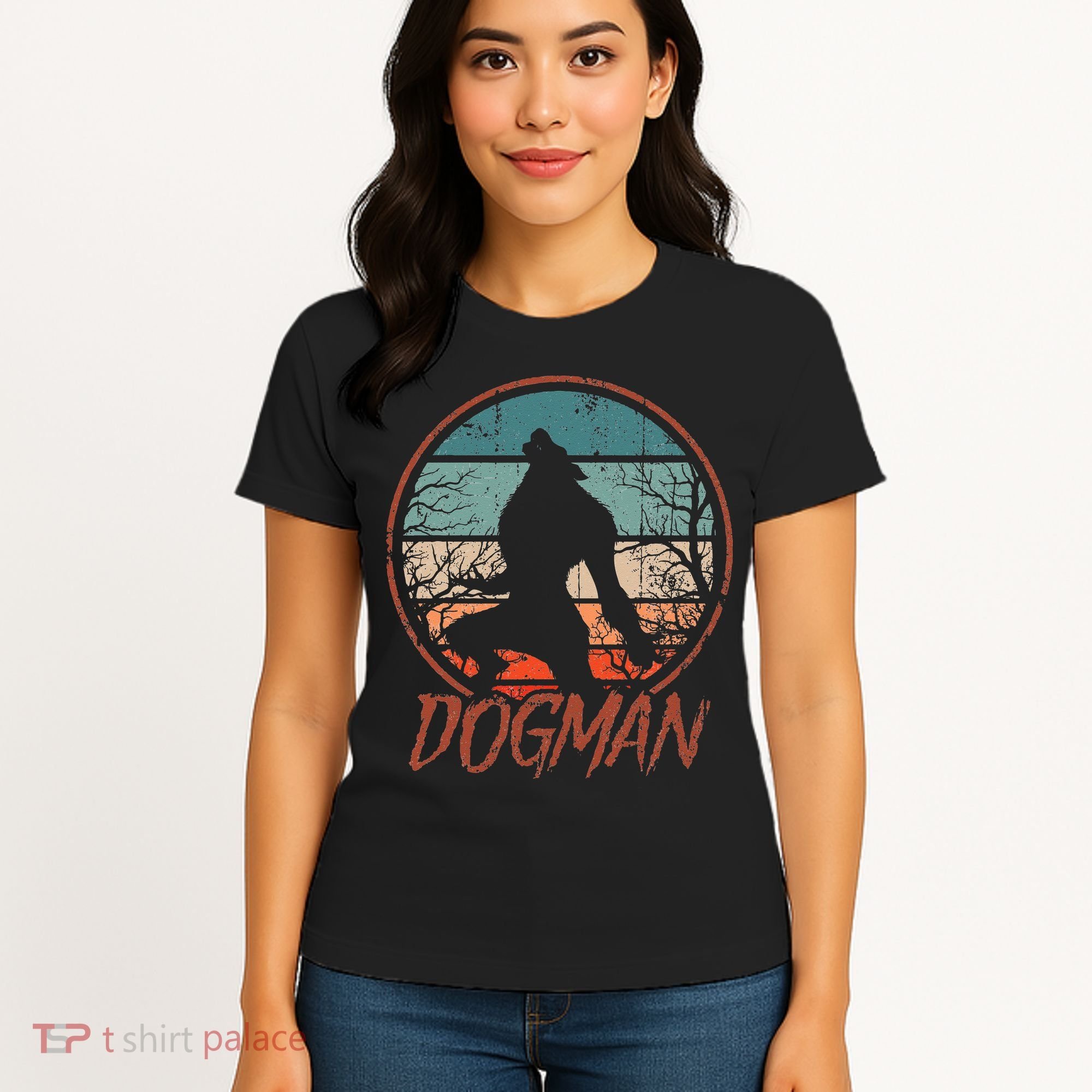 Cryptids Cryptozoology Monsters State of Michigan Dogman Women's T-Shirt