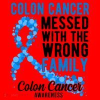 Colon Cancer Messed With Wrong Family Colon Cancer Awareness Santa Hat thumb 1