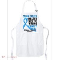 Colon Cancer Messed With Wrong Family Colon Cancer Awareness Apron thumb 0