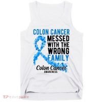 Colon Cancer Messed With Wrong Family Colon Cancer Awareness Tank Top thumb 0