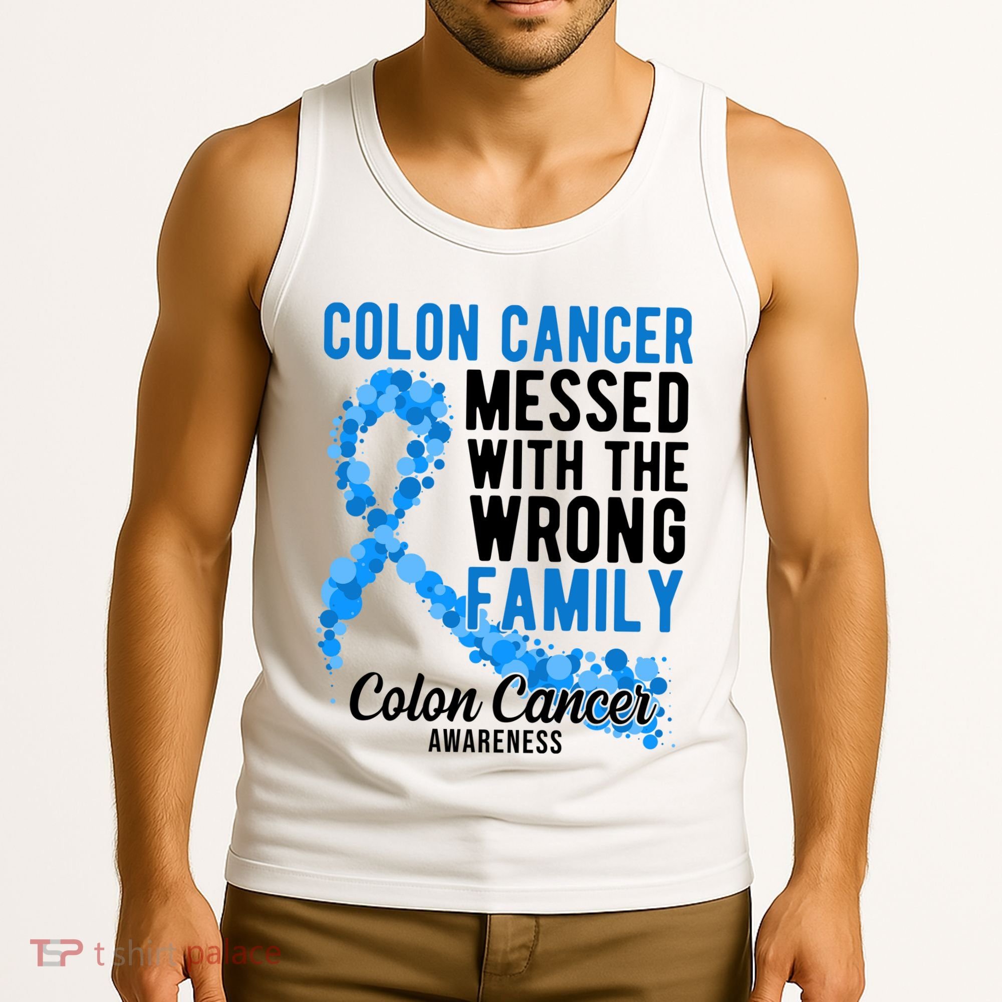 Colon Cancer Messed With Wrong Family Colon Cancer Awareness Tank Top