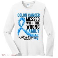 Colon Cancer Messed With Wrong Family Colon Cancer Awareness Women's Long Sleeve Shirt thumb 0