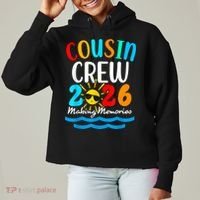 Cousin Crew Making Memories 2026 Vacation Ladies Heavyweight Boxy Pullover Hoodie thumb 0