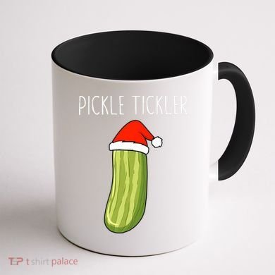 Christmas Couple Matching Tickle My Pickle Coffee Mug back