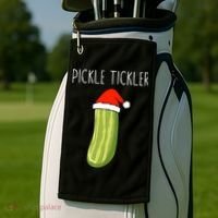 Christmas Couple Matching Tickle My Pickle Golf Towel thumb 2