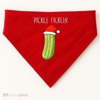 Christmas Couple Matching Tickle My Pickle USA-Made Doggie Bandana thumb 0