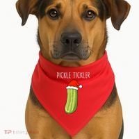 Christmas Couple Matching Tickle My Pickle USA-Made Doggie Bandana thumb 1