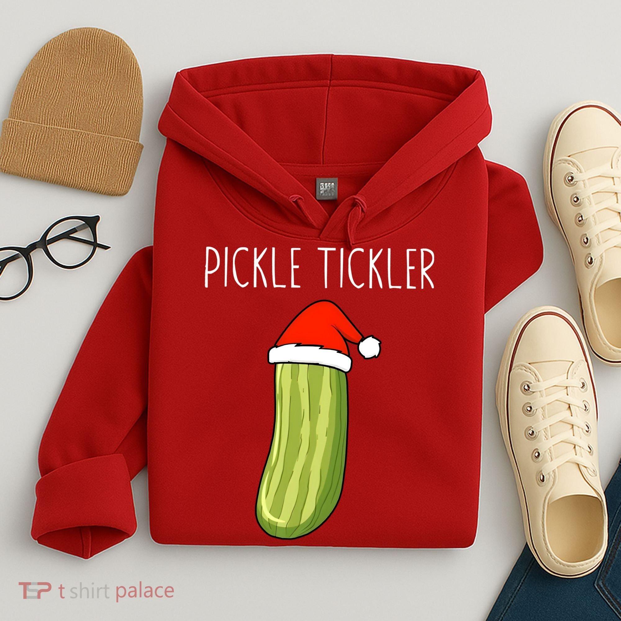 Christmas Couple Matching Tickle My Pickle Hoodie
