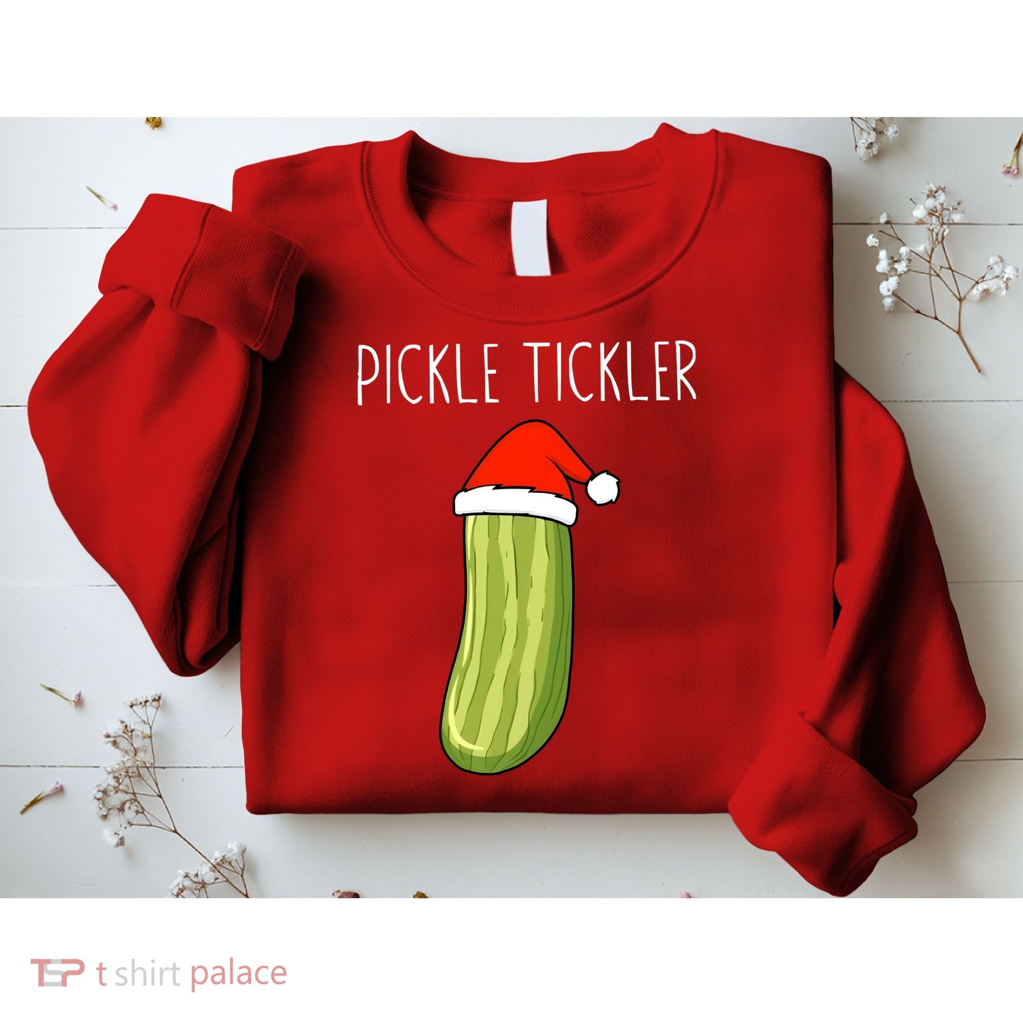 Christmas Couple Matching Tickle My Pickle Sweatshirt