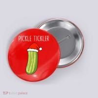 Christmas Couple Matching Tickle My Pickle Button thumb 0
