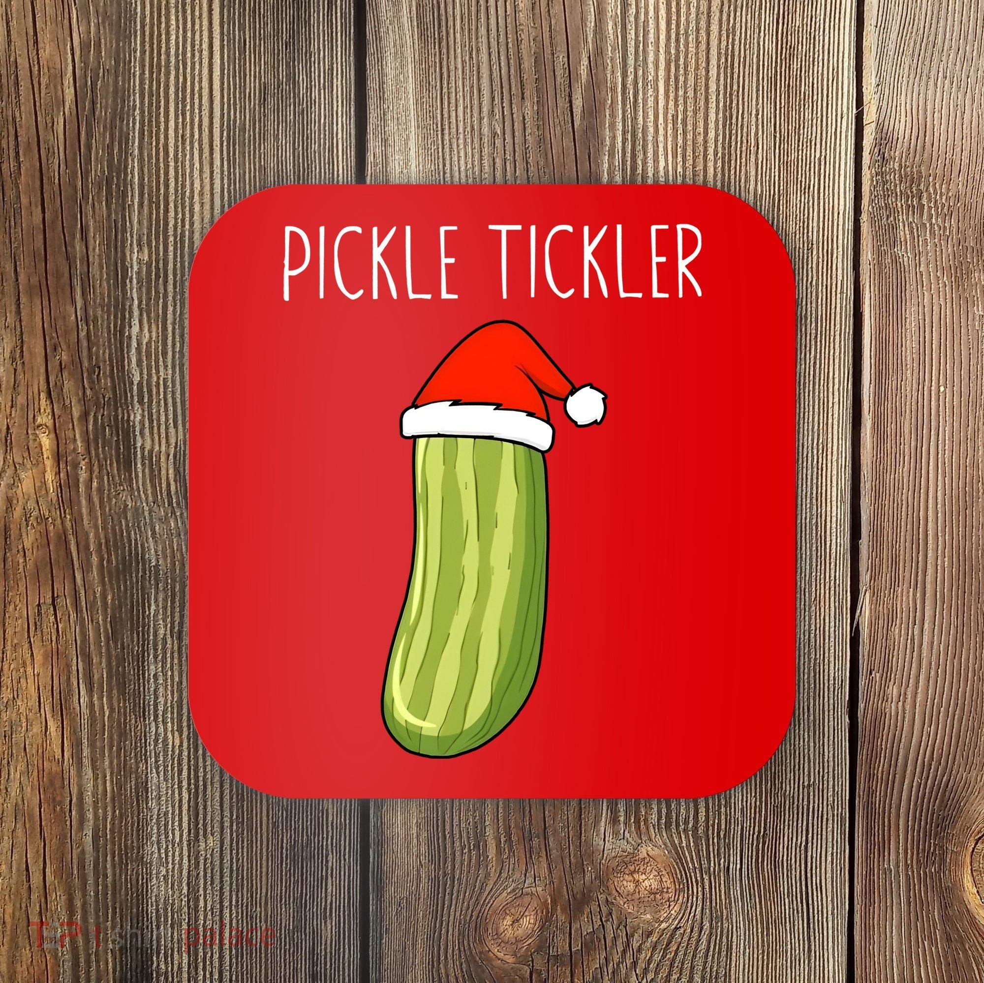 Christmas Couple Matching Tickle My Pickle Coaster