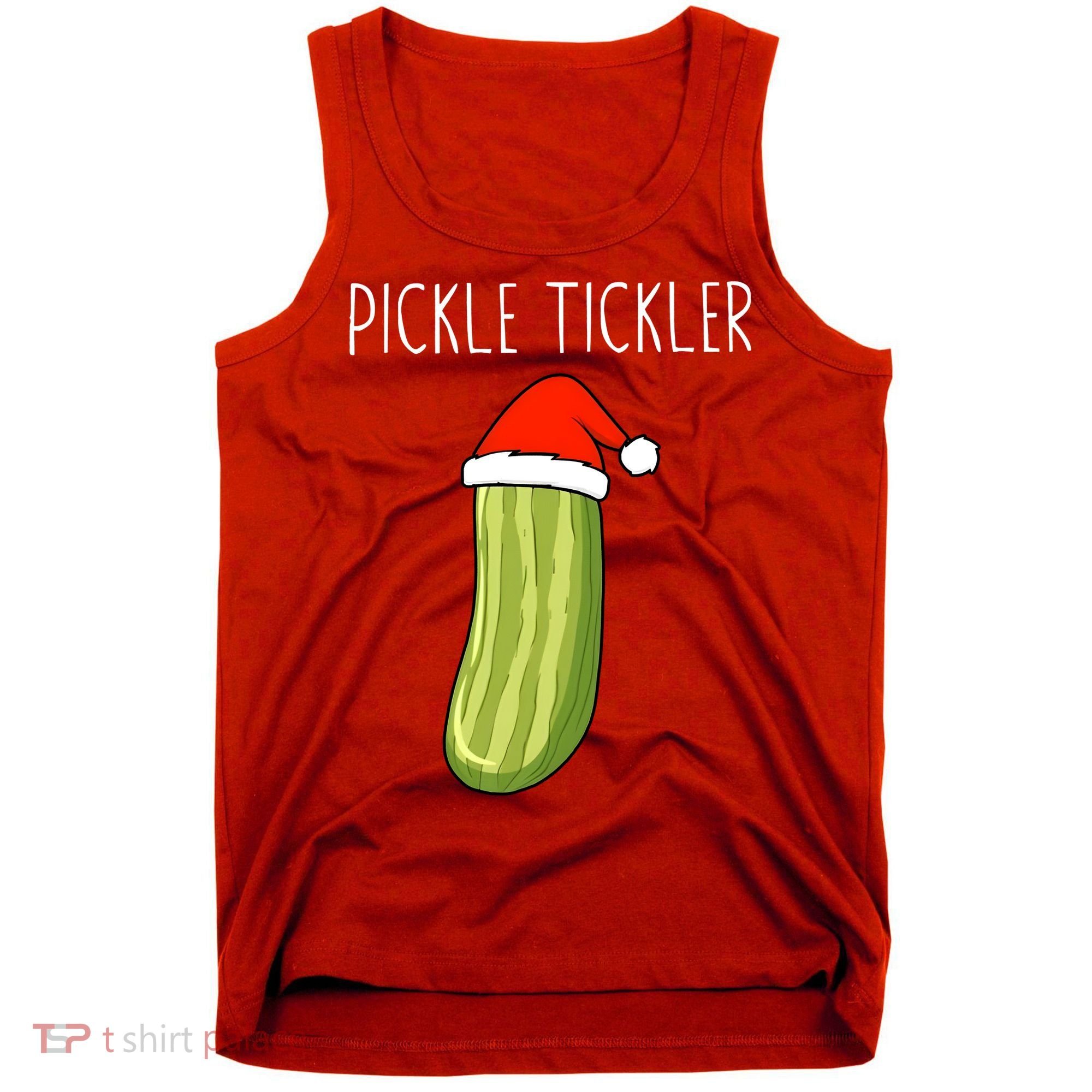 Christmas Couple Matching Tickle My Pickle Tank Top