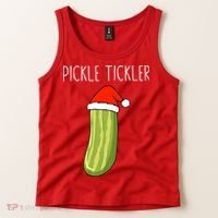 Christmas Couple Matching Tickle My Pickle Tank Top thumb 2