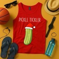 Christmas Couple Matching Tickle My Pickle Tank Top thumb 4