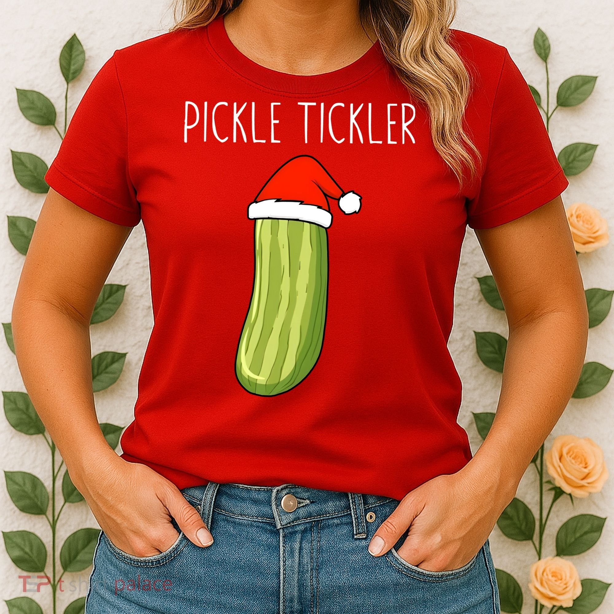 Christmas Couple Matching Tickle My Pickle Women's T-Shirt