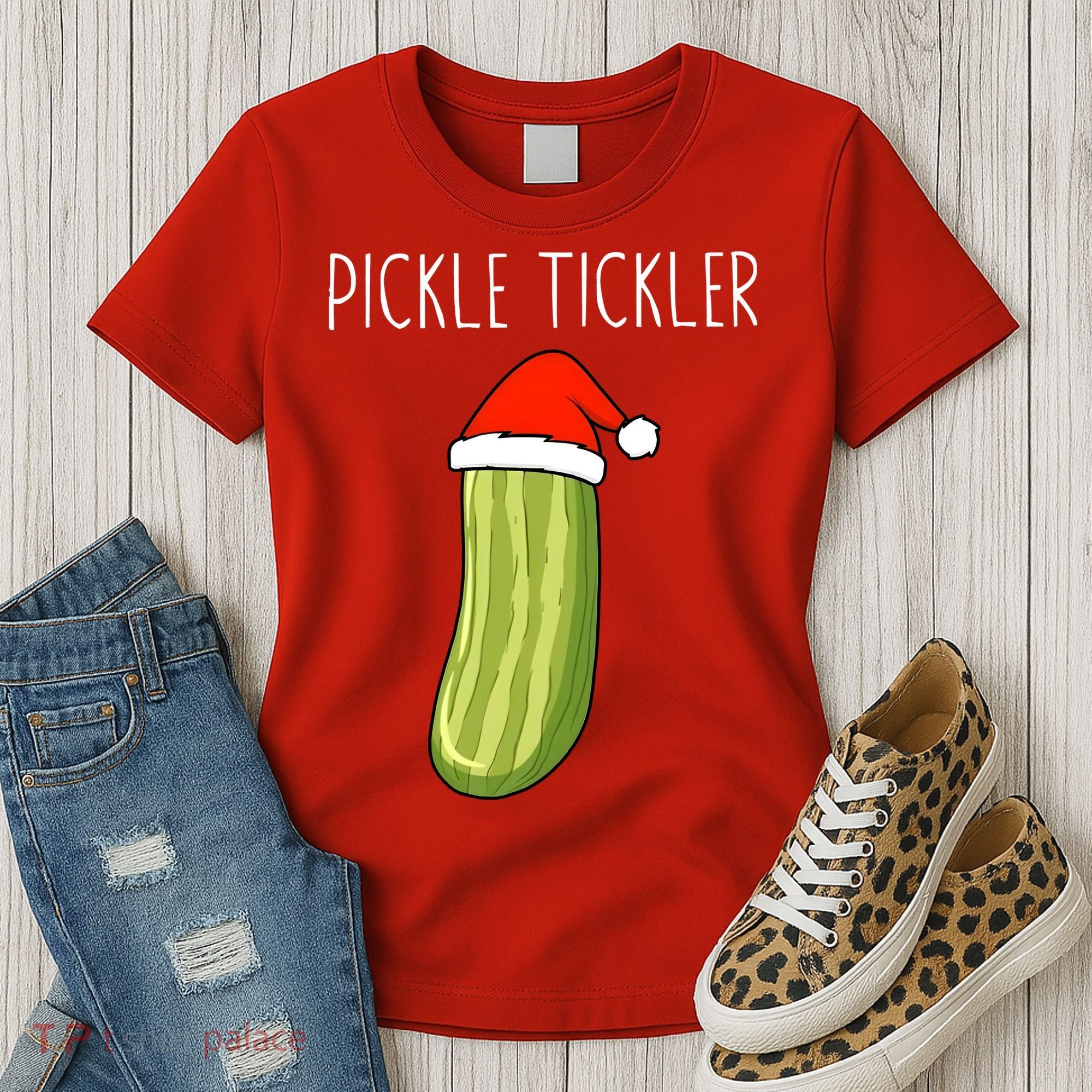 Christmas Couple Matching Tickle My Pickle Women's T-Shirt