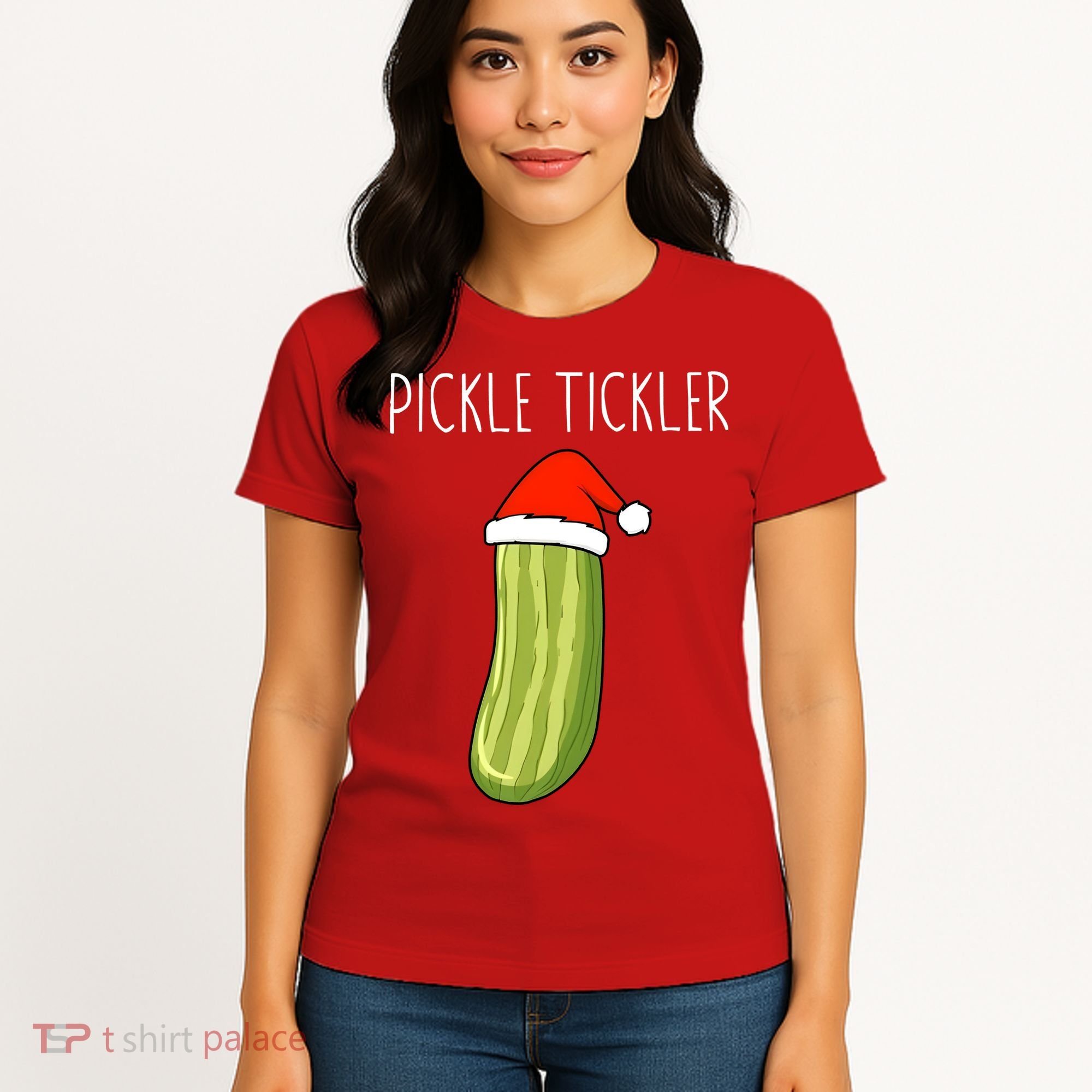 Christmas Couple Matching Tickle My Pickle Women's T-Shirt