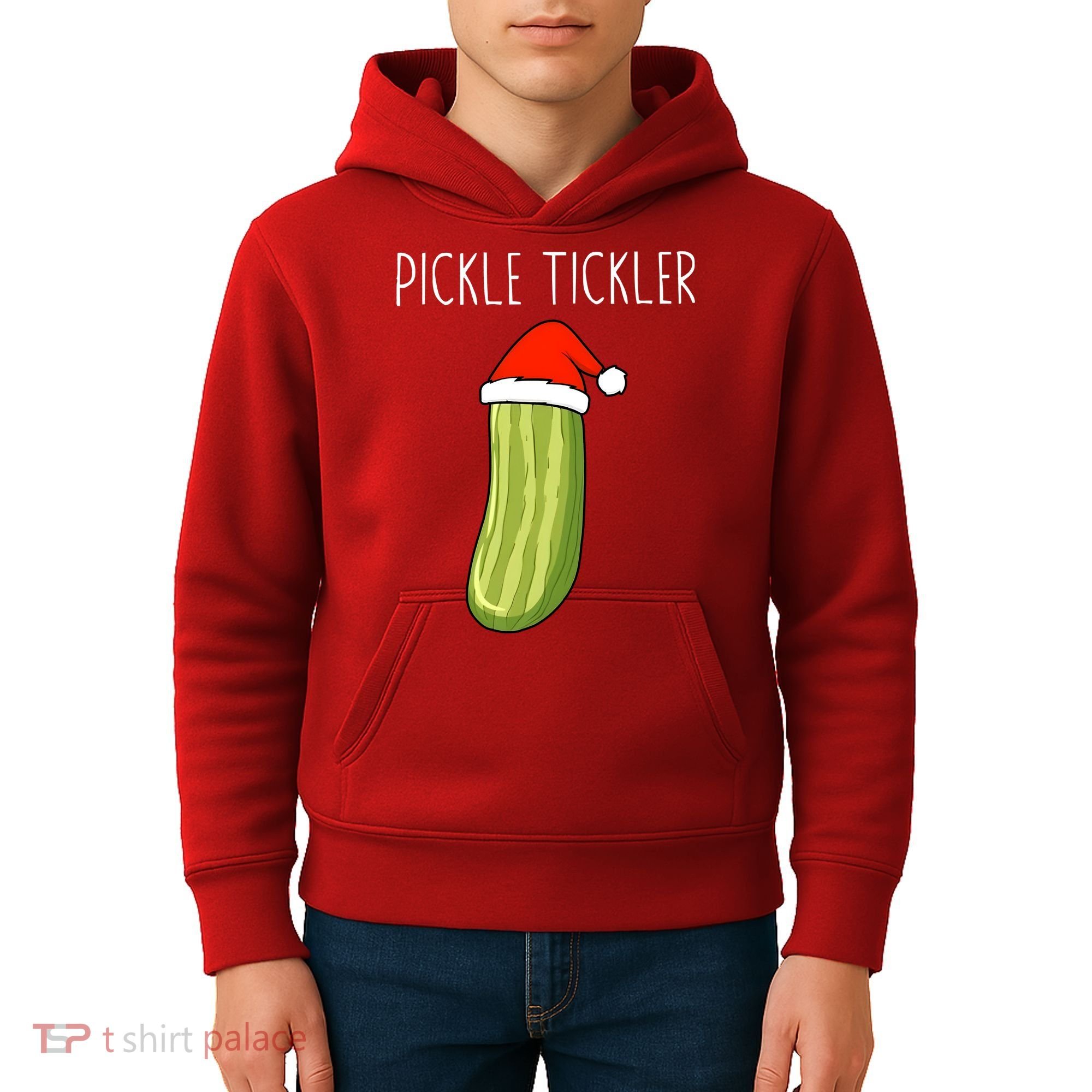 Christmas Couple Matching Tickle My Pickle Kids Hoodie