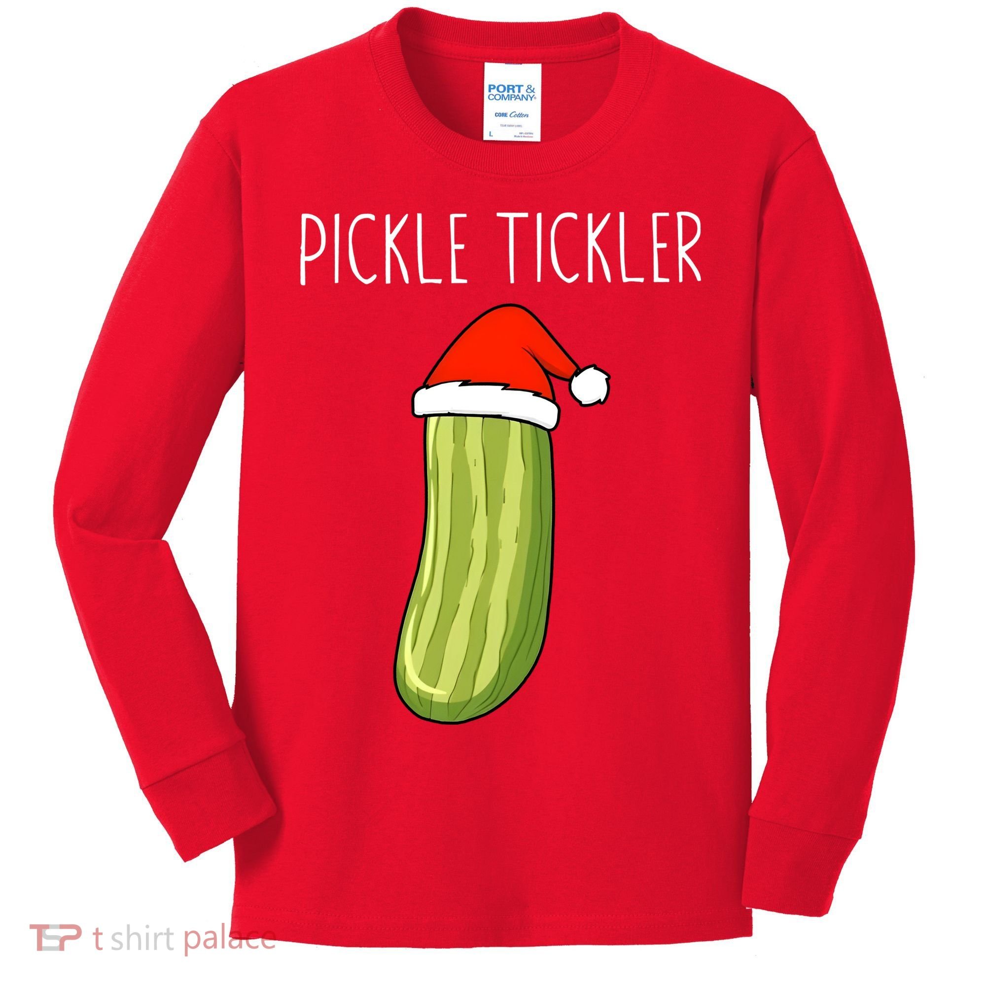Christmas Couple Matching Tickle My Pickle Kids Long Sleeve Shirt