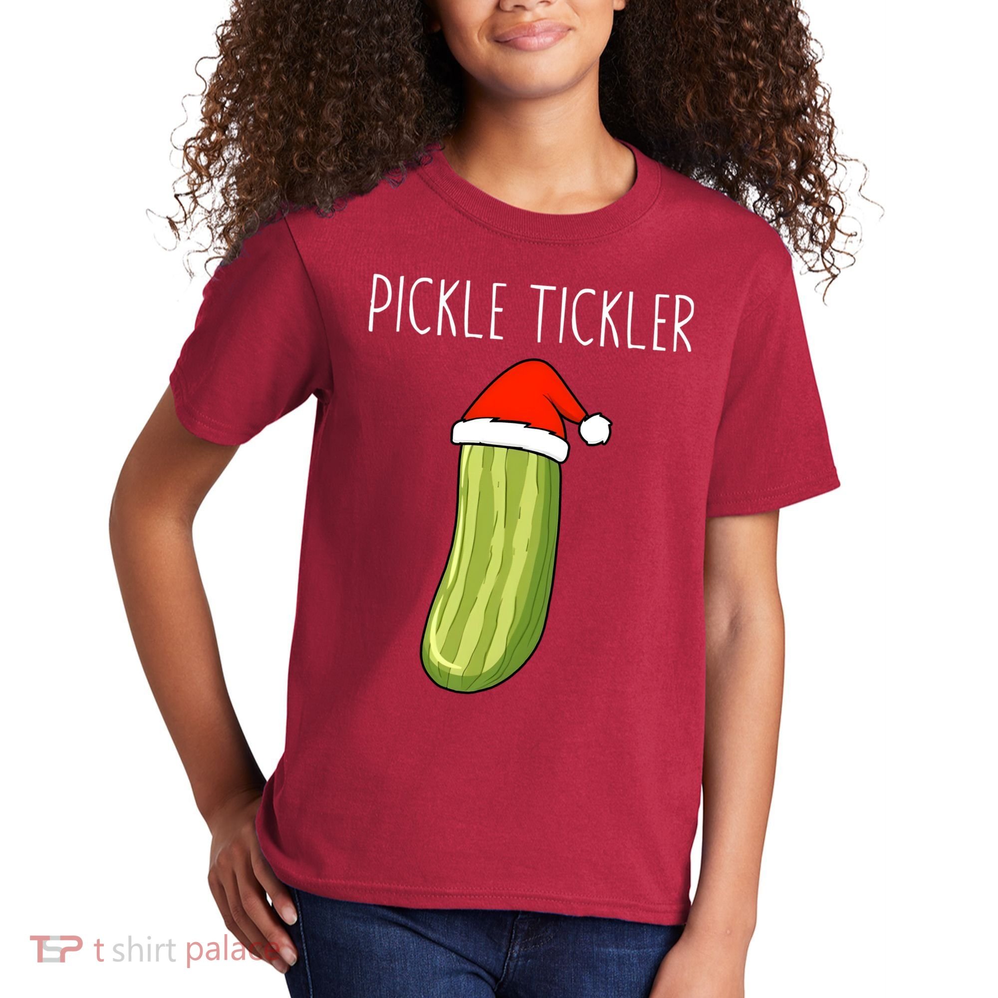 Christmas Couple Matching Tickle My Pickle Kids T-Shirt