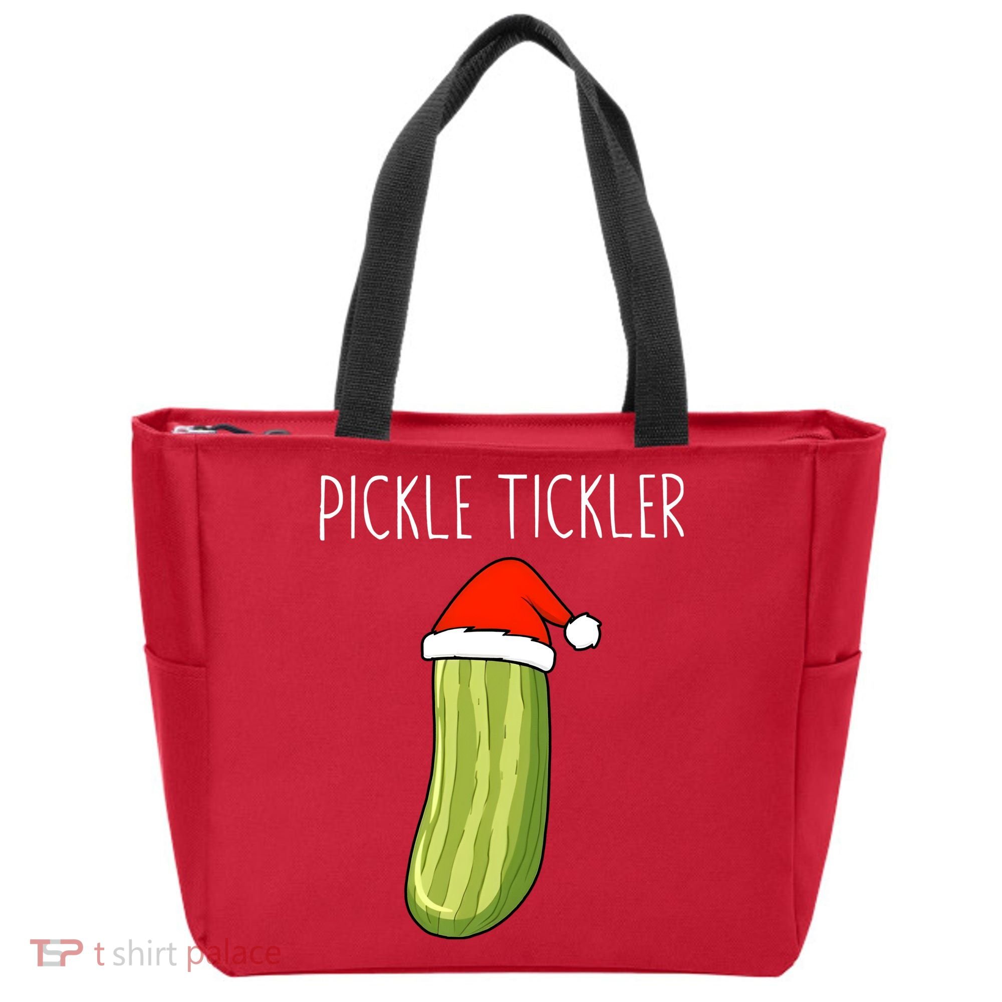 Christmas Couple Matching Tickle My Pickle Tote Bag