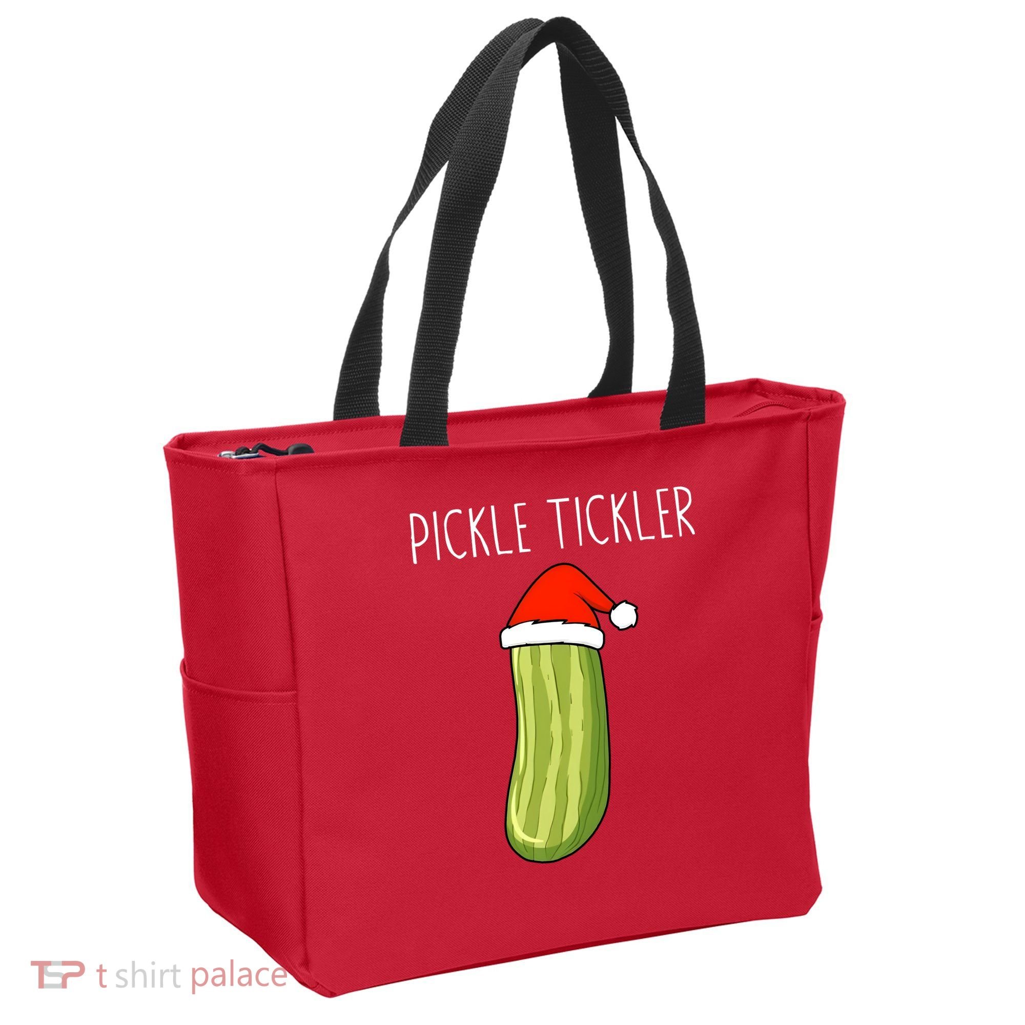 Christmas Couple Matching Tickle My Pickle Tote Bag