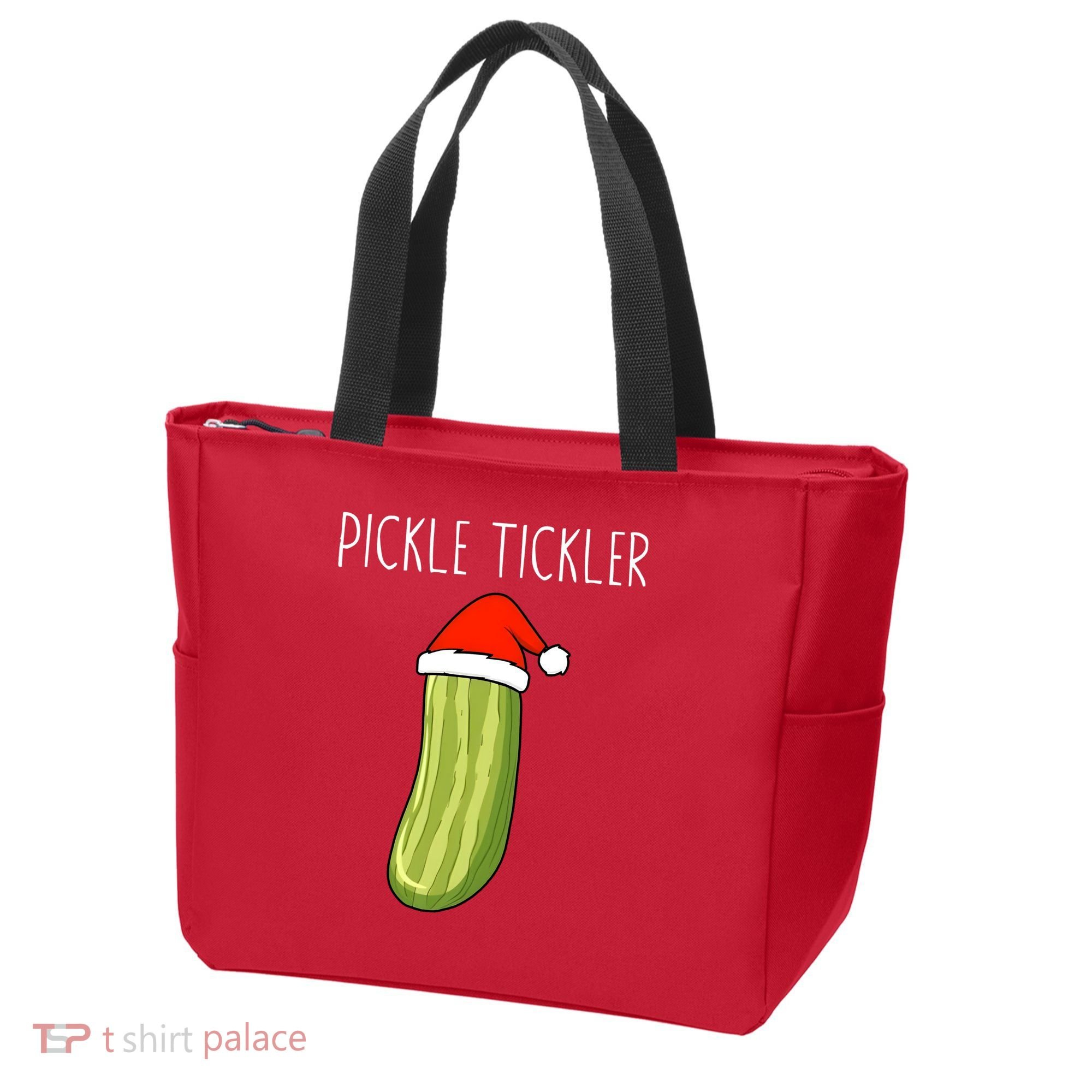 Christmas Couple Matching Tickle My Pickle Tote Bag