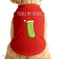Christmas Couple Matching Tickle My Pickle Doggie Tank thumb 0